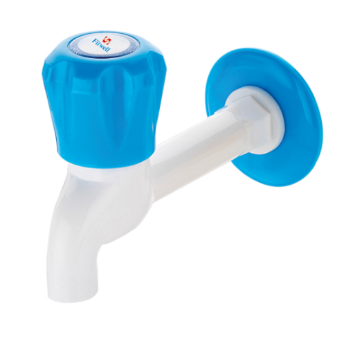 Bib Cock Long Body with Wall Flange