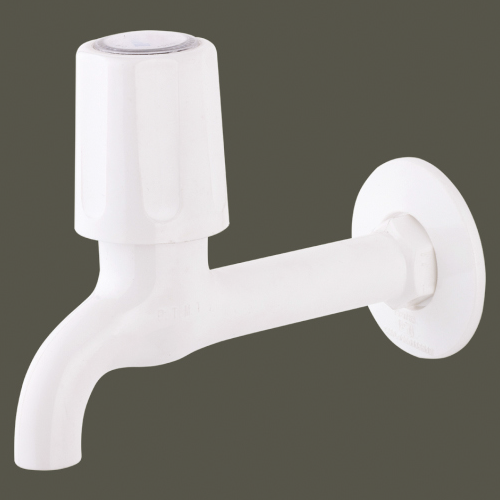 PTMT Bib Cock Long Body With Wall Flange