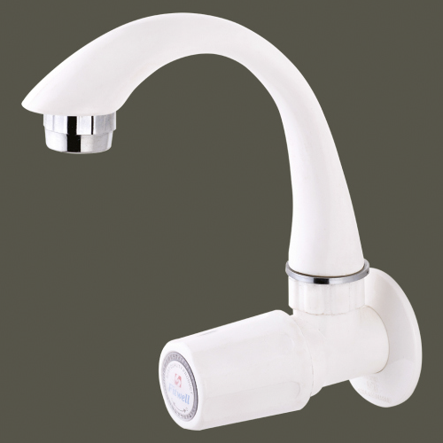 PTMT Sink Cock With Wall Flange