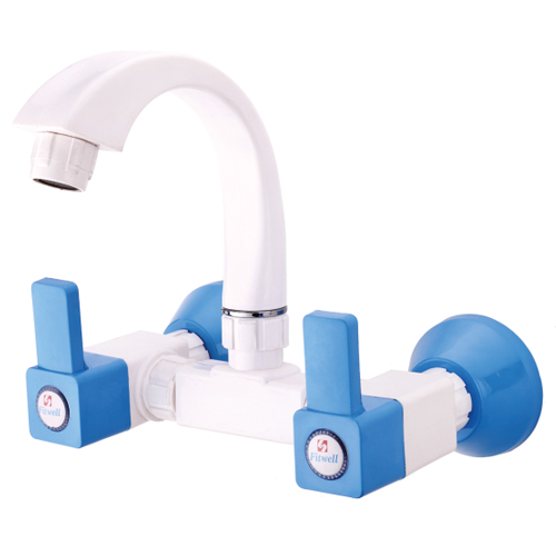 PTMT 2 way Angle Cock with Wall Flange